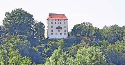 Die Fahrt hinauf lohnt sich: Vom Schloss Neuburg bei Obrigheim aus hat man einen wunderbaren Blick auf die Natur im Neckartal.
Foto: Andreas Zwingmann