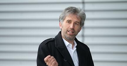 Boris Palmer, Oberb&uuml;rgermeister von T&uuml;bingen, nimmt an einem Pressetermin der Stadt teil.