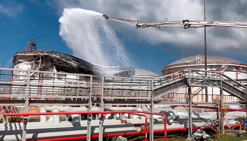 In der Region Krasnodar hat ein ukrainischer Drohnenangriff erneut ein Lager mit Erd&ouml;lprodukten getroffen. (Archivbild)