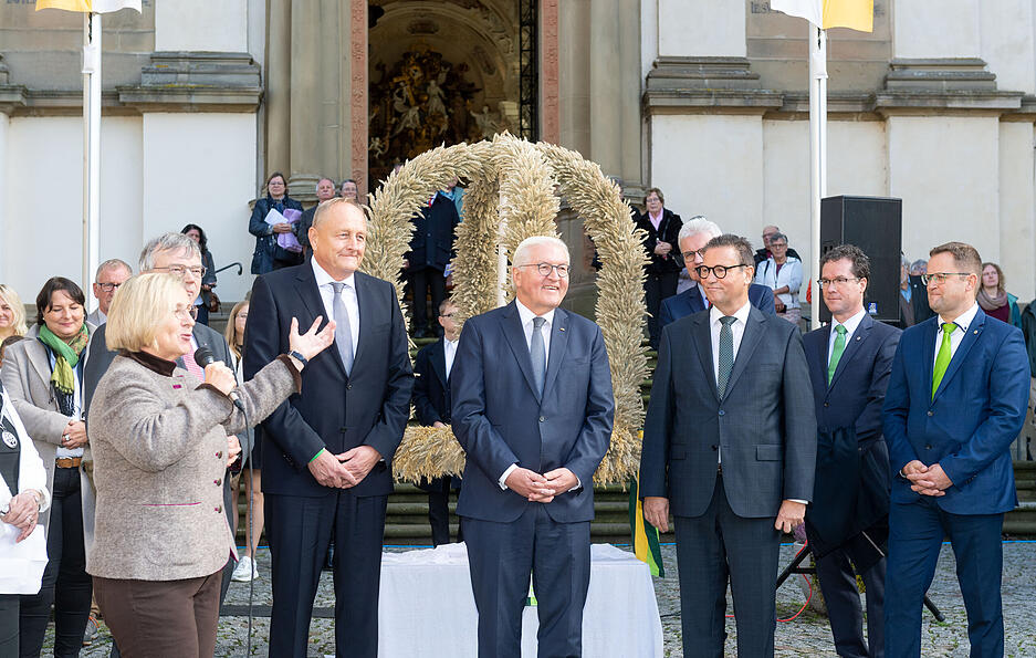 Bundespräsident Frank-Walter Steinmeier zu Besuch im Kloster Schöntal
