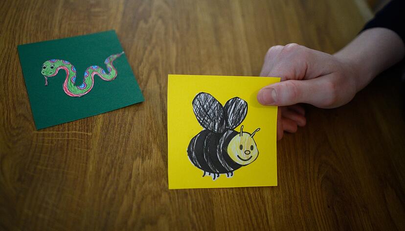 Jede Therapiestunde wird vorbereitet: Logop&auml;dinnen und Logop&auml;den arbeiten bei Kindern zum Beispiel mit Lautsymbolkarten.