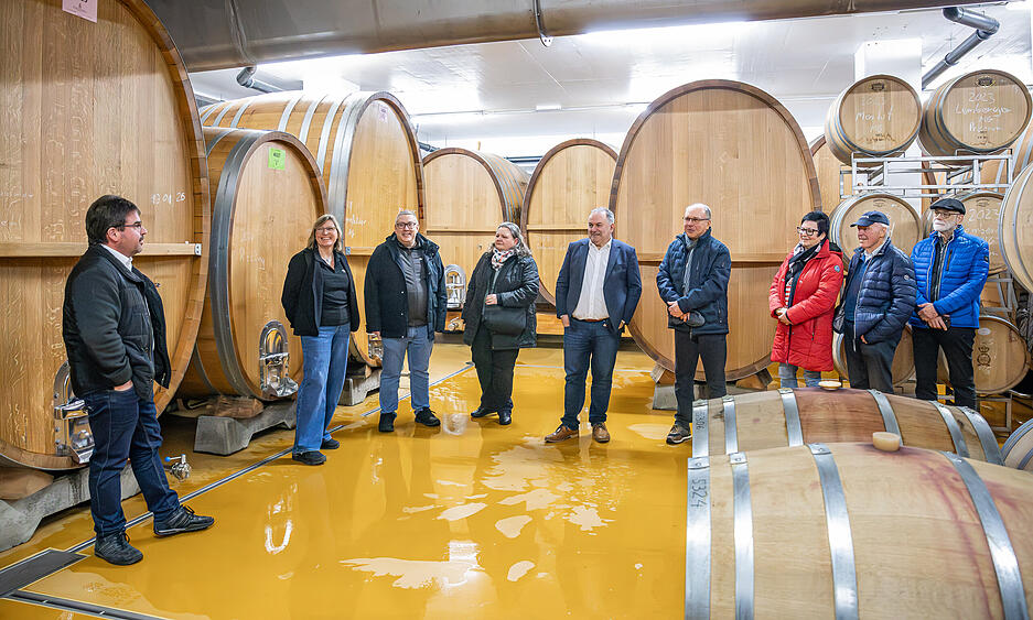 In der Weinkellerei Hohenlohe wurde Tradition erlebbar gemacht. In der Weinkellerei Hohenlohe wurde Tradition erlebbar gemacht.