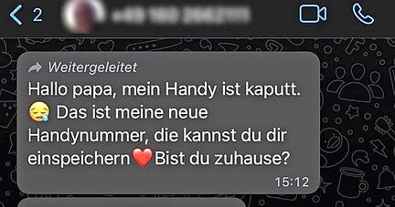 Ein an die Redaktion weitergeleiteter Chat mit Betrügern.
Foto: Screenshot