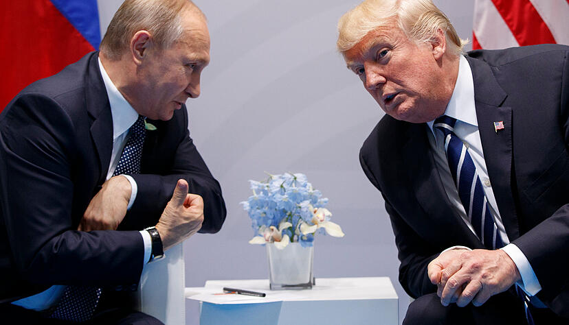 Wladimir Putin (l), Präsident von Russland, und Donald Trump, unterhalten sich auf dem G20-Gipfel. (Archivbild) Wladimir Putin (l), Präsident von Russland, und Donald Trump, unterhalten sich auf dem G20-Gipfel. (Archivbild)