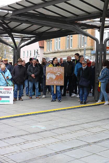 Keinen Bock auf den Th&uuml;ringer AfD-Rechtsau&szlig;en hat dieser Demonstrant.