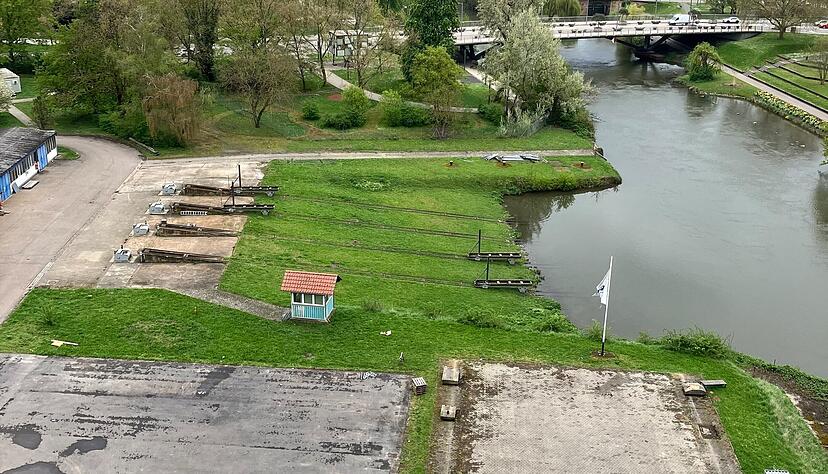Auf dem Gel&auml;nde des Wasserschifffahrtsamtes wird die neue Mensa f&uuml;r den Bildungscampus gebaut.