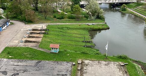 Auf dem Gel&auml;nde des Wasserschifffahrtsamtes wird die neue Mensa f&uuml;r den Bildungscampus gebaut.