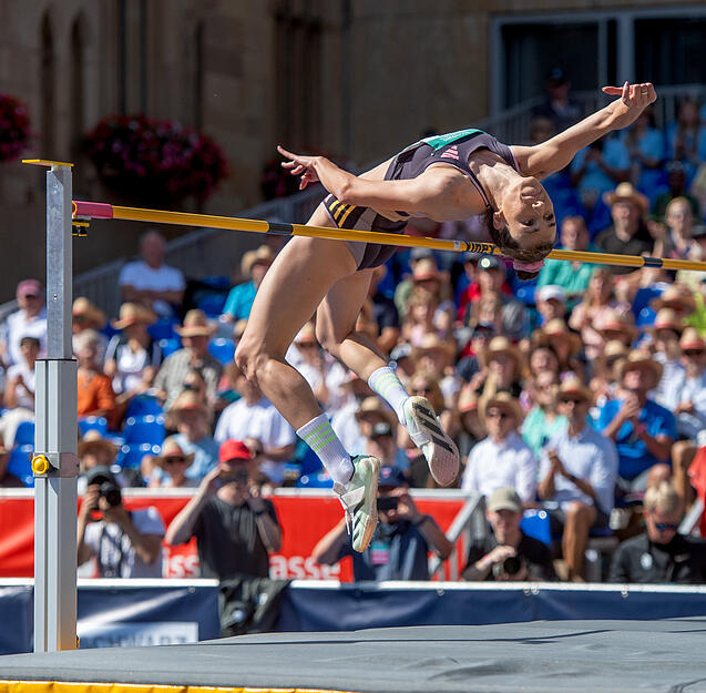 Hochsprung Heilbronn: Wettbewerb der Frauen. Hochsprung Heilbronn: Wettbewerb der Frauen.