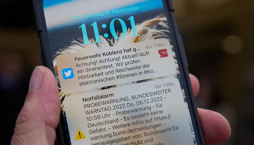 So sieht eine Warnmeldung via Cell Broadcast aus. So sieht eine Warnmeldung via Cell Broadcast aus.