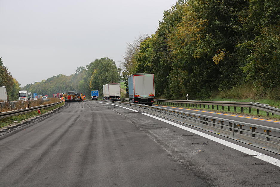 Baustelle auf der A6 bei &Ouml;hringen