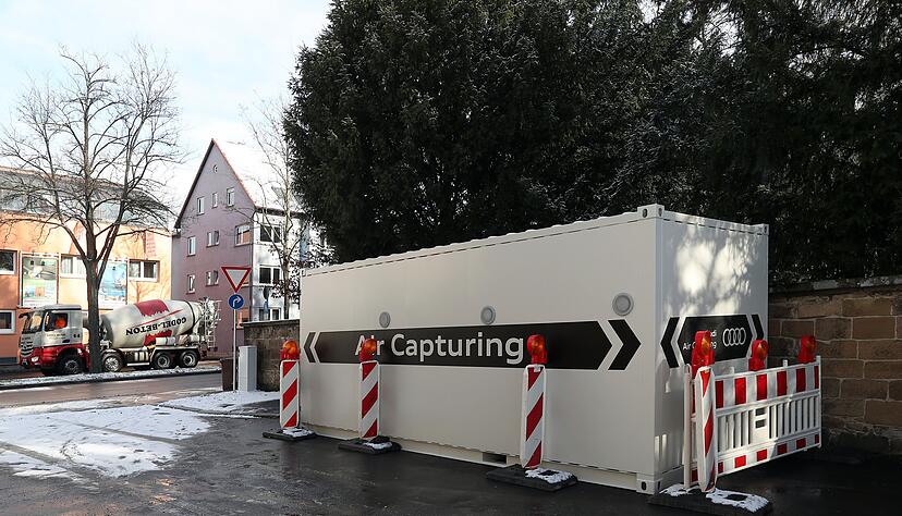 In diesem Container, der sich beim Alten Friedhof unweit der Weinsberger Straße befindet, ist die Anlage untergebracht. Foto: Veigel In diesem Container, der sich beim Alten Friedhof unweit der Weinsberger Straße befindet, ist die Anlage untergebracht. Foto: Veigel