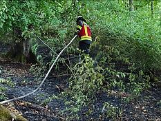 Die Bretzfelder Feuerwehr musste am 1. Mai zu einem gr&ouml;&szlig;eren Fl&auml;chenbrand ausr&uuml;cken.