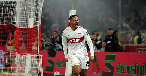 Nikolas Nartey erzielte den sp&auml;ten Siegtreffer f&uuml;r den VfB Stuttgart gegen Eintracht Frankfurt.