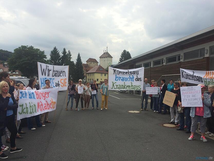 Demo für Erhalt des Künzelsauer Krankenhauses Demo für Erhalt des Künzelsauer Krankenhauses
