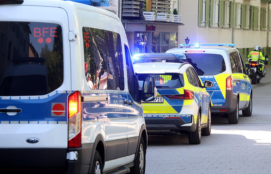 Die Polizei begleitete den Demozug.