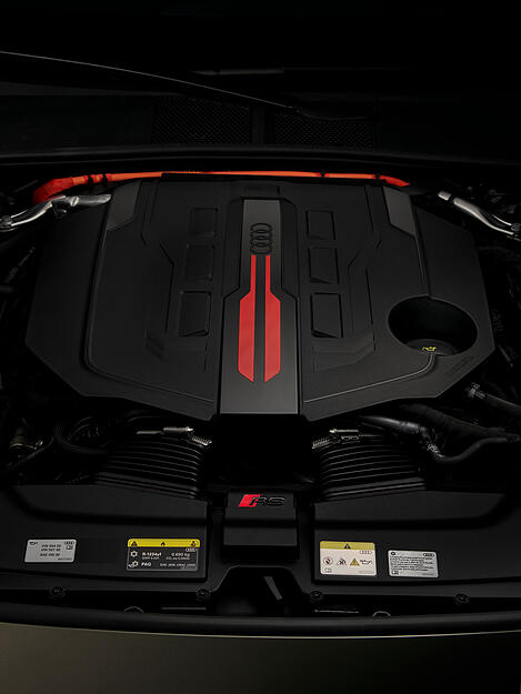 Der bew&auml;hrte 2,9-Liter-V6-Biturbo kommt im neuen RS 5 auf 375 kW/510 PS Leistung.