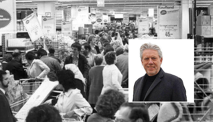 Ansturm in einer Filiale: Frank Lehmann erlebte die Zeit ab der Wende bei Kaufland.