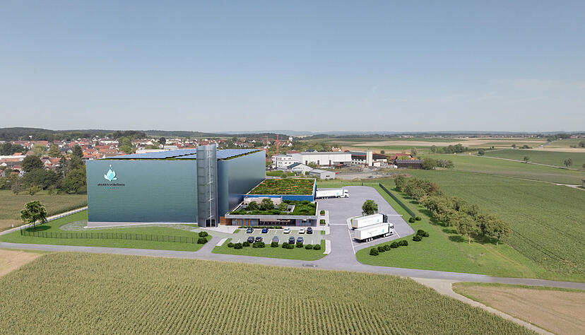 95 Meter lang, 53 Meter breit und 25 Meter hoch soll das  Hochregallager werden. Die Entladung an der Rampe wird dann wesentlich weniger Zeit in Anspruch nehmen.