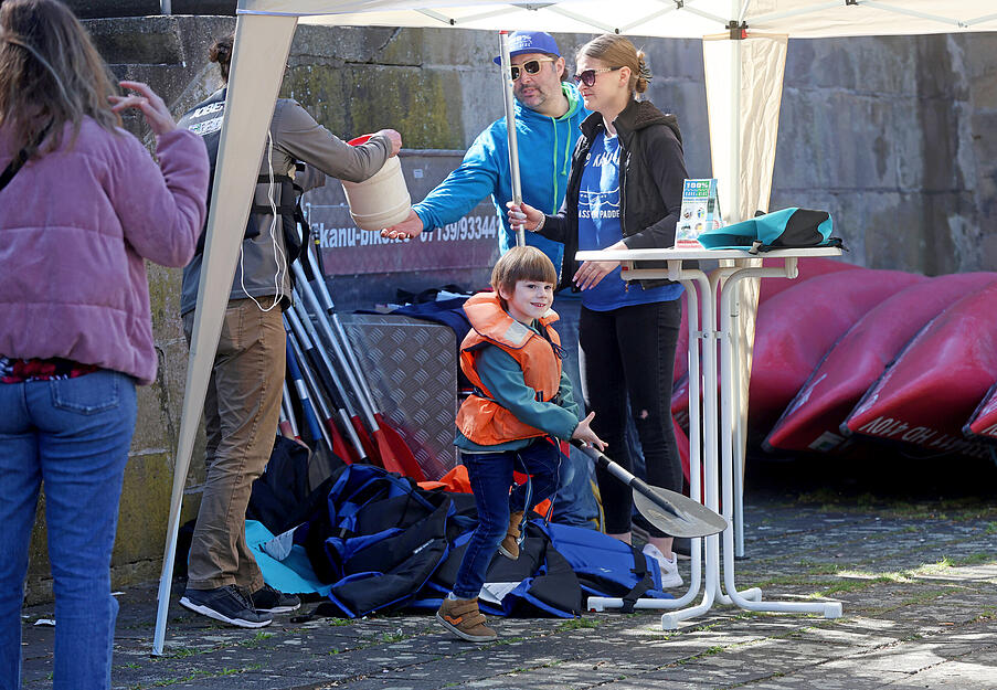 Auch Stand-up-Paddling wurde am Samstag in Heilbronn angeboten.