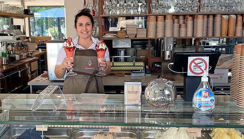 Die Eisdiele Buonissimo in Heilbronn bietet neben klassischen Sorten auch Eigenkreationen an.
