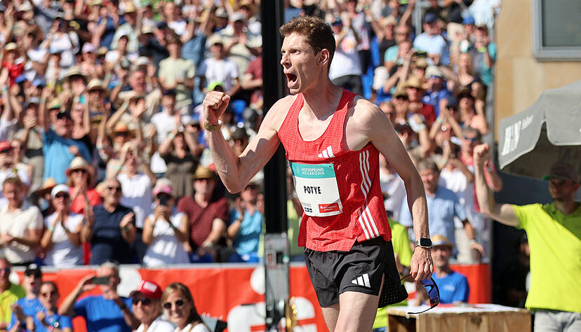 Die Faust von Tobias Potye. Der 28-J&auml;hrige hat bei Hochsprung Heilbronn als einziger die 2,27 Meter gepackt und sich damit bei den M&auml;nnern als erster Deutscher den Sieg geholt.