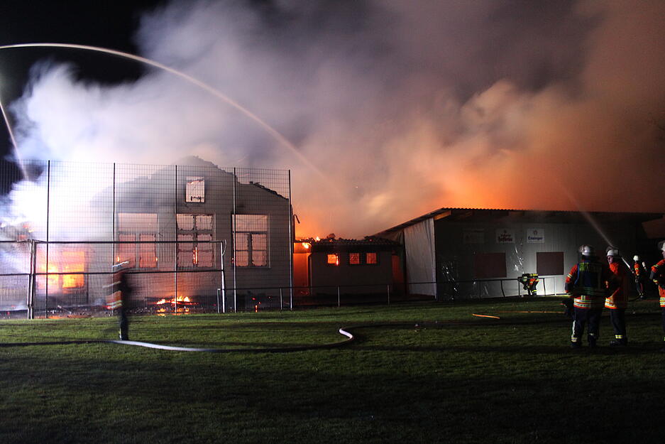 Brand im Sportheim Gundelsheim-Tiefenbach