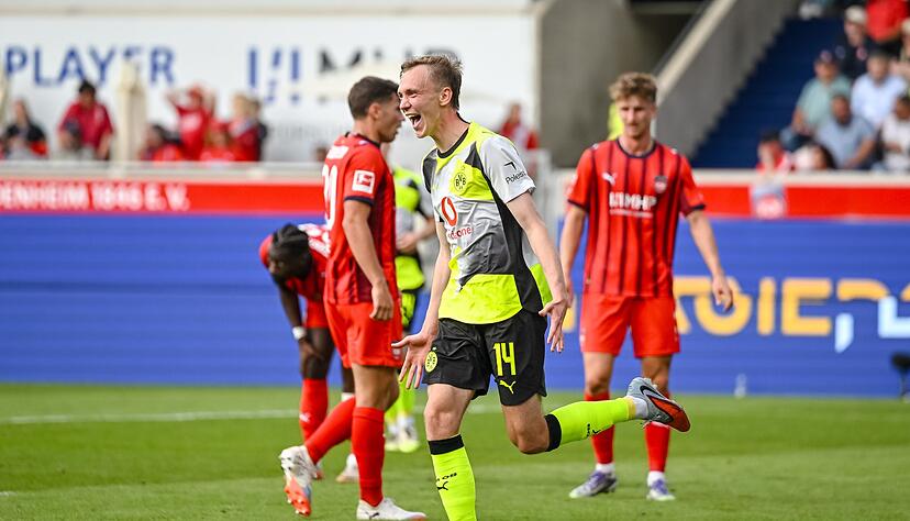 Maximilian Beier traf für Dortmund im Spiel beim 1. FC Heidenheim
