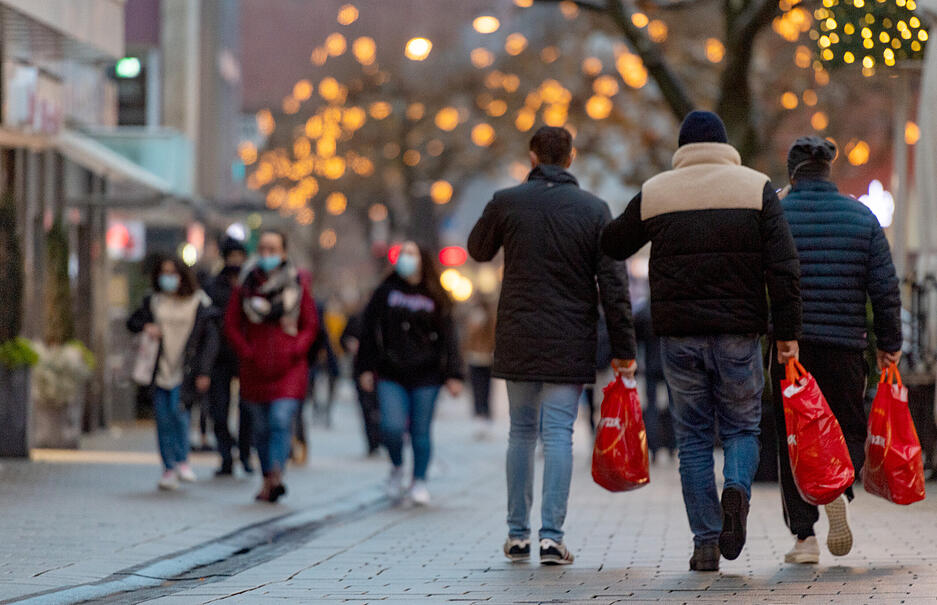 Heilbronner Fußgängerzone vor dem drohenden Lockdown Heilbronner Fußgängerzone vor dem drohenden Lockdown