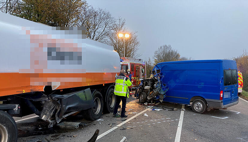 Schwerer Unfall auf der B39a