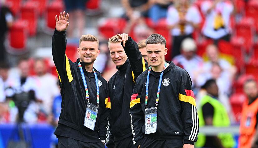 Bei der EM 2024 standen die Stuttgarter Mittelst&auml;dt (l) und F&uuml;hrich (M) noch im DFB-Kader - bei der WM 2026 wohl eher nicht.