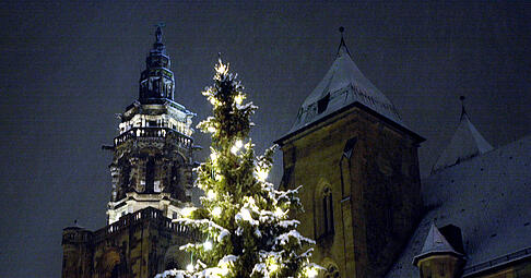 2001 lag am Heilbronner Kiliansplatz feiner Puderschnee.