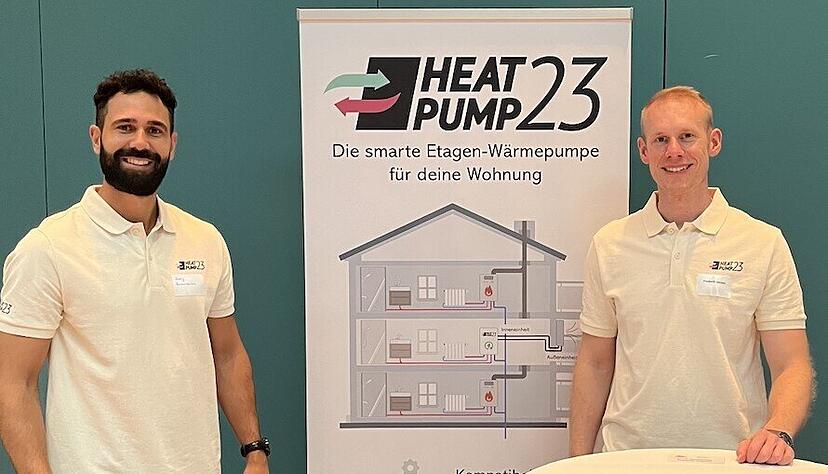 Das Gründerteam von Heatpump23, von links: Georg Barbunopulos und Frederik Janzen.