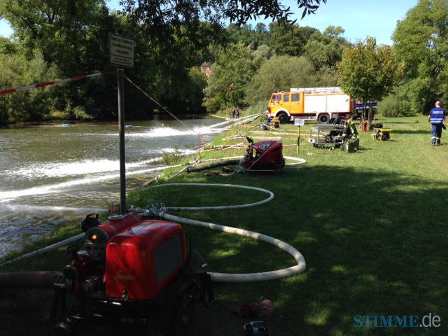 Abpumpen Jagstwasser | 26.08.