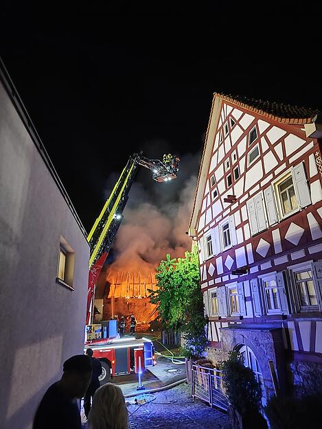 Brand in Bad Friedrichshall-Duttenberg