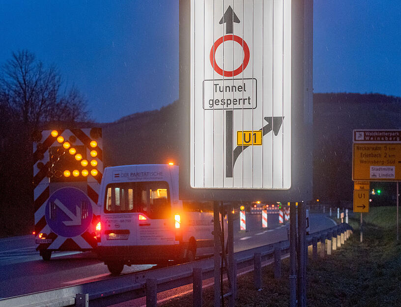 Schemmelsbergtunnel bleibt fast ein Jahr gesperrt.