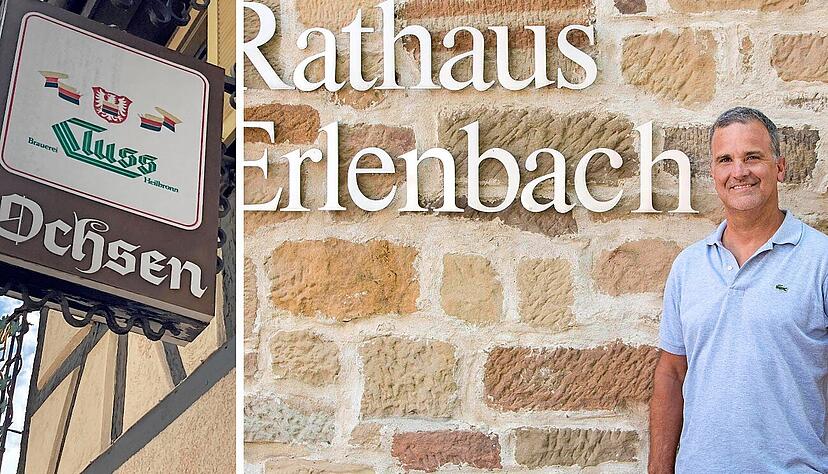 Erlenbach baut den Ochsen in Eigenregie um. Für seine Gemeinde hat Bürgermeister Uwe Mosthaf viele weitere Pläne. Fotos: Julia Haaga