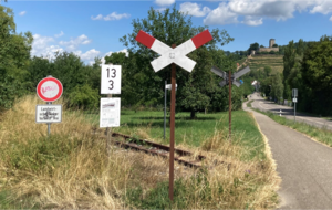Erinnerungsstück: Ein Gleisabschnitt erinnert in Beilstein an die Bottwartalbahn-Trasse.
