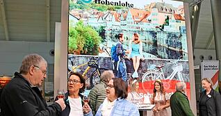 Die Ferienregion Hohenlohe zeigte sich auf der CMT 2025 mit einem Stand, der den Nord-Slogan &bdquo;Im S&uuml;den ganz oben&ldquo; schon gut zur Geltung brachte.