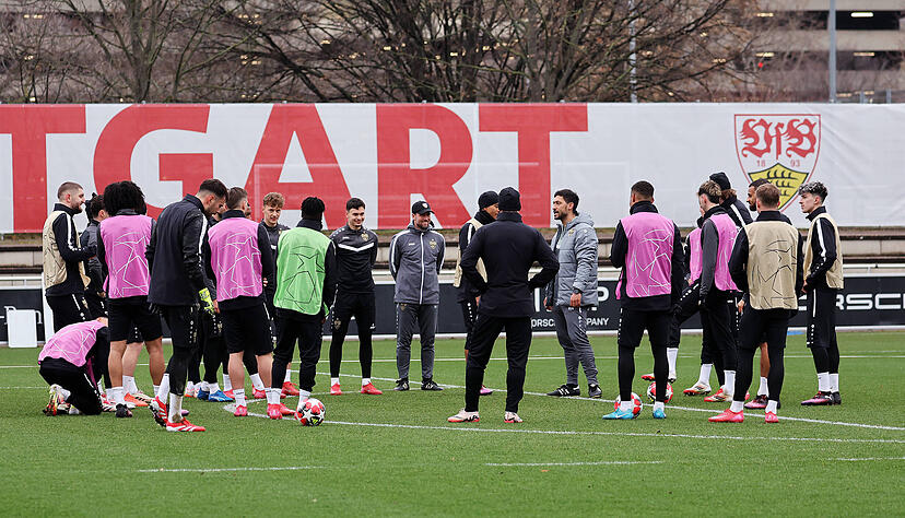 Der VfB Stuttgart absolvierte am Dienstagvormittag das Abschlusstraining vor dem Spiel gegen PSG.
