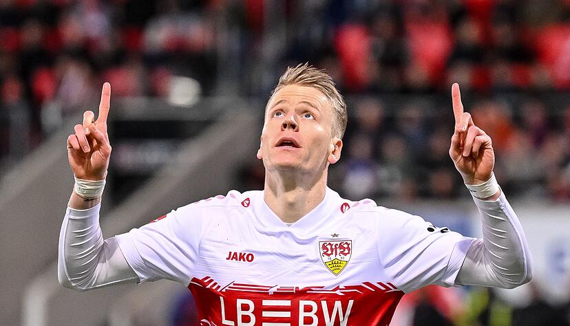 Chris Führich jubelte über seinen Treffer zum zwischenzeitlichen 1:0. Chris Führich jubelte über seinen Treffer zum zwischenzeitlichen 1:0.