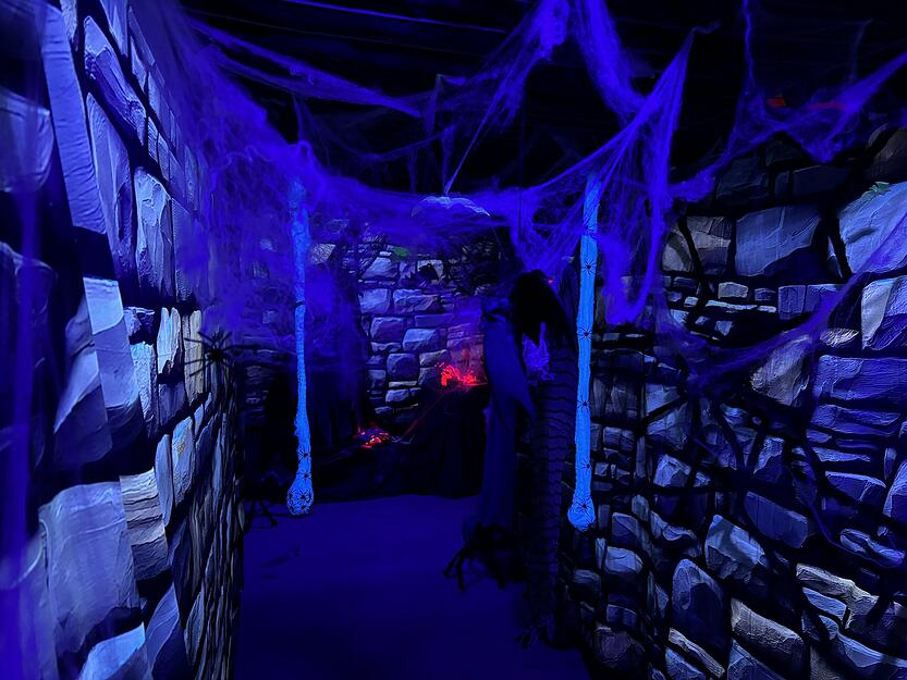 Auch ohne Eintritt können Gäste das Gruselhaus besuchen und das schaurige Ambiente genießen. Auch ohne Eintritt können Gäste das Gruselhaus besuchen und das schaurige Ambiente genießen.