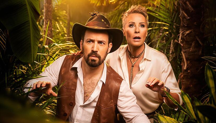 Die Moderatoren Jan Köppen und Sonja Zietlow von der RTL+ Realityshow «Ich bin ein Star - Showdown der Dschungel-Legenden». Die Moderatoren Jan Köppen und Sonja Zietlow von der RTL+ Realityshow «Ich bin ein Star - Showdown der Dschungel-Legenden».