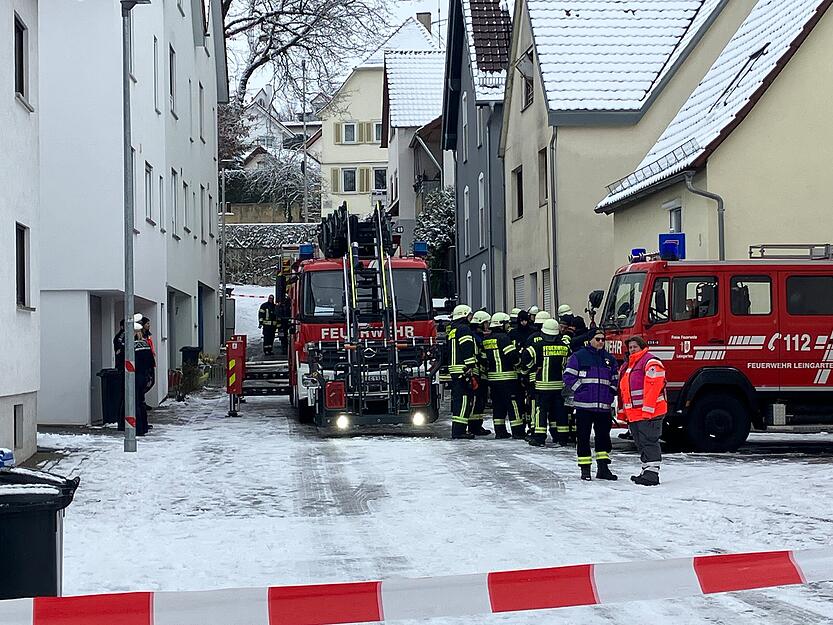 Der Brandort wurde abgesperrt.