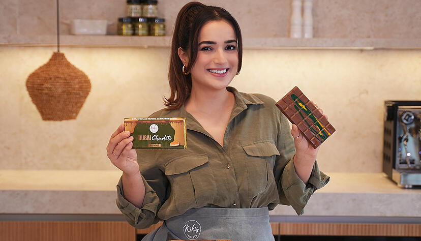 Kaufland bietet mit der hochwertigen Knafeh Chocolate Pistachio von Kikis Kitchen die beliebte Schokolade bundesweit an.