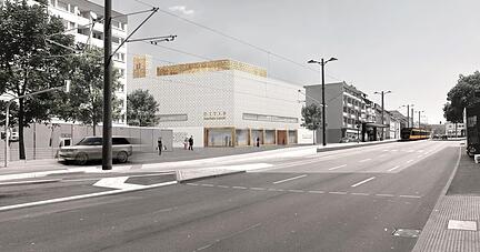 So soll die neue Moschee aussehen. Illustration: Bernardo Bader Architekten