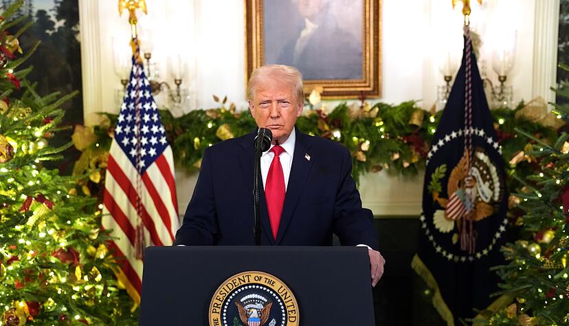 Trump richtete sich mit einer Rede an die Nation.