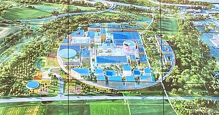 So soll der KI-Park mit den kreisförmig angeordneten Gebäuden aussehen. So soll der KI-Park mit den kreisförmig angeordneten Gebäuden aussehen.