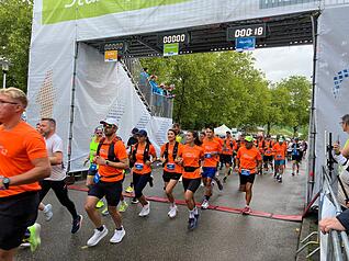 Der EBM-Papst-Marathon in Niedernhall: Die Läufer freuten sich, dass das Event nicht abgesagt worden war.