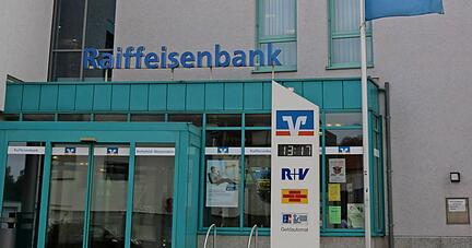 Geschäftsstelle der Raiffeisenbank in Bretzfeld.