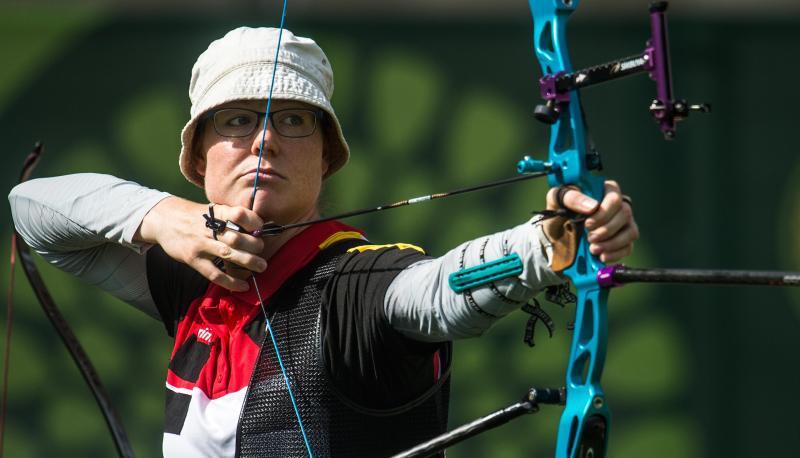 Lisa Unruh ist bei den Olympischen Spielen einzige deutsche Bogensch&uuml;tzin. Foto: Bernd Thissen